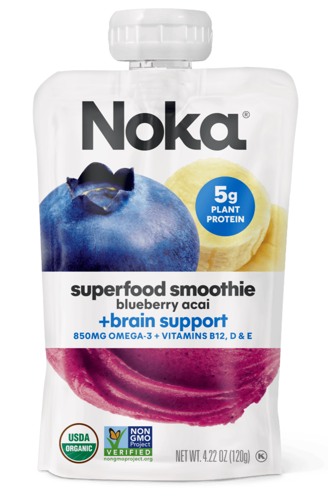 Blueberry Acai, Superfood Smoothie + Brain Support